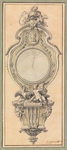 Design para um estojo de relógio de cartel de Gilles Marie Oppenord